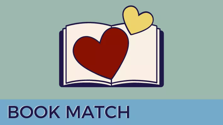 Open book with two hearts overlayed