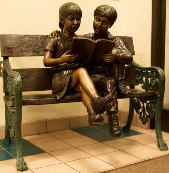 Children on a Bench image